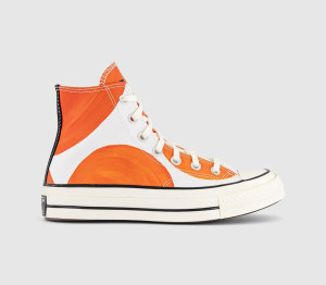 Converse Womens Chuck 70 X Marc Jacobs White Mandarin Orange Black, 3