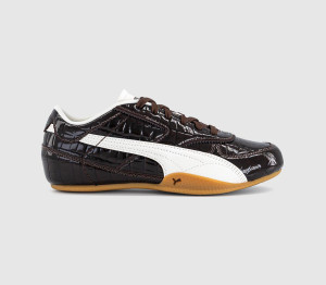 PUMA Womens Bella Mina Trainers Croc Chocolate Fondue Gum In Brown, 4