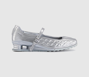 Nike Womens Shox Z Calistra Trainers Metallic Silver Multi, 8