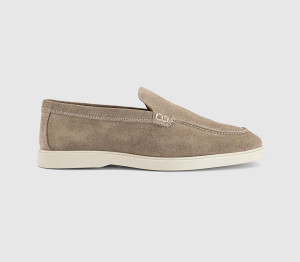 OFFICE Mens Cruise Suede Loafers Stone Natural, 10