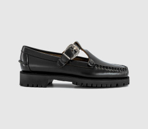Sebago Womens Aurora T Bar Shoes Black, 5
