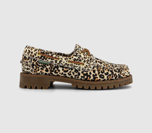 Sebago Womens Ranger Wild Boat Shoes Leopard Multi, 4