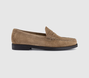 G.H Bass Mens Weejun Larson Suede Loafers Earth Brown, 8