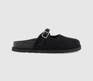 1774 BIRKENSTOCK Womens Maria Suede Clogs Black