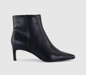 OFFICE Womens Aurelia Kitten Heel Ankle Boots Black, 5
