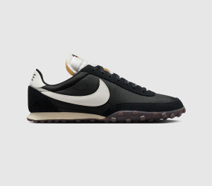 Nike Boys Waffle Racer Trainers Black Sail Coconut Milk Gum Dark Brown, 5.5