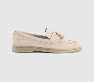 OFFICE Womens Fay Suede Tassel Loafers Beige Natural, 3