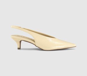 OFFICE Womens Monique High Vamp Slingback Kitten Heels Court Butter Yellow, 8