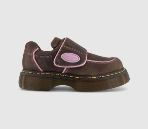 Dr. Martens Womens Buzz Strap Shoes Dark Brown Wyoming, 7