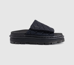 Dr. Martens Womens Zebzag Sliders Black Econyl Woven, 5