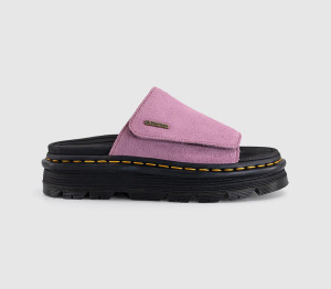 Dr. Martens Womens Zebzag Sliders Dusty Rose Pink, 4