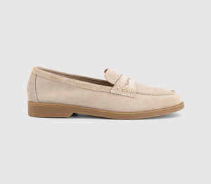 OFFICE Womens Finesse Gum Sole Penny Loafers Taupe Suede Natural, 9
