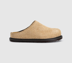 Dr. Martens Mens San Mules Savannah Tan Hairy Suede, 9