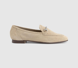 OFFICE Womens Freida Snaffle Loafers Beige Suede Natural, 5