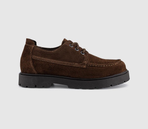 Birkenstock Womens Highwood Moc Lace Low Shoes Carafe Suede Brown, 5