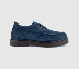 Birkenstock Mens Highwood Moc Lace Low Shoes New Navy Suede Blue, 9.5