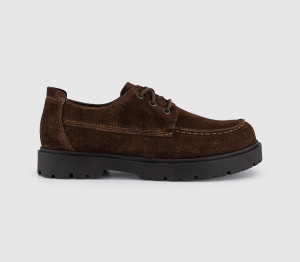 Birkenstock Mens Highwood Moc Lace Low Shoes Carafe Suede Brown, 10.5