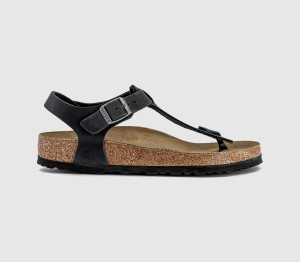 Birkenstock Womens Kairo Sandals Black Leather, 6