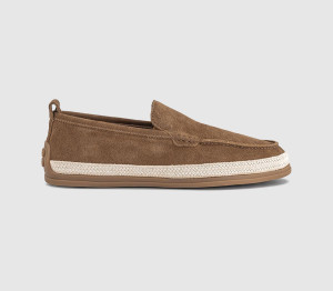 OFFICE Mens Capri Slip On Espadrille Shoes Tan Suede, 6