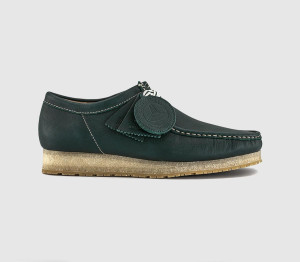 Clarks Originals Wallabee Boot Rb Mens Shoes Dark Green Lea, 10