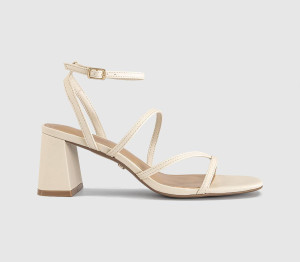 OFFICE Womens Malia Strappy Block Heeled Sandals Off White, 7