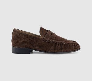 Tony Bianco Womens Gomez Loafers Espresso Suede Brown, 6