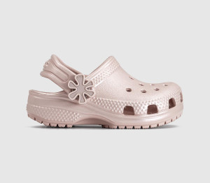 Crocs Kids Classic Pearl Shine Infant Clogs Quartz Pink, 9infant