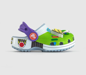 Crocs Kids Toy Story Buzz Classic Clogs Toddler Blue Grey, 4infant