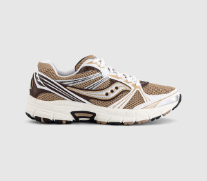 Saucony Womens Grid Legacy Trainers Saddle White, 8
