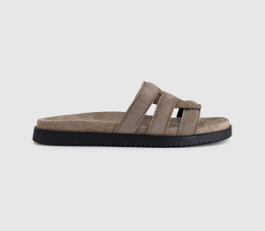 Steve Madden Womens Mosy Sandals Taupe Suede Natural, 4