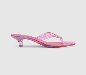 Steve Madden Womens Tracie Heeled Sandals Pink Jelly, 5