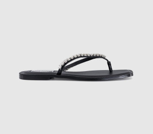 Steve Madden Womens Kustom Flip Flops Black, 8