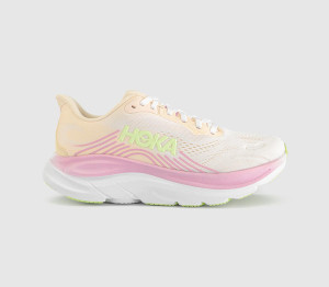 HOKA Boys Clifton 11 Trainers Tangerine Glow White In Red, 5.5