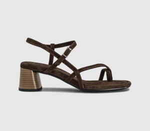 Vagabond Womens Evie Strappy Heels Coffee Suede Brown, 8