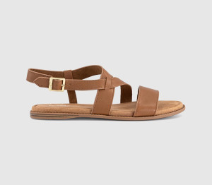 TOMS Womens Mar Sandals Brown Sugar Leather, 8