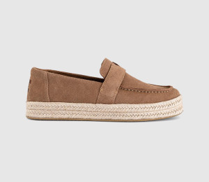 TOMS Womens Blakely Loafers Brown Sugar Suede, 4