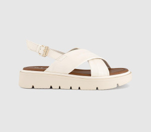 OFFICE Womens Shore Cross Over Platform Sandals White, 5