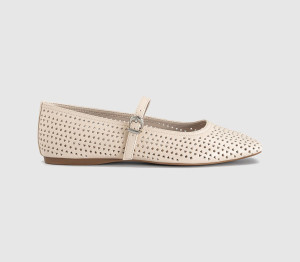 OFFICE Womens Flourishing Laser Cut Mary Jane Ballet Pumps Off White, 6
