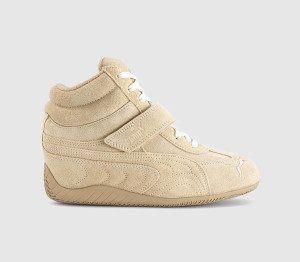PUMA Womens Speedcat Wedge Trainers Sand Dune Alpine Snow In Natural, 7