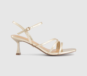 OFFICE Womens Millie Multi Strap Heels Gold, 4