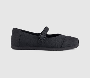 TOMS Womens Alpargata Mary Janes Black, 5