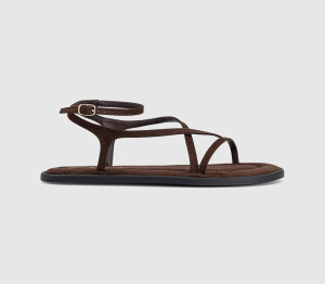 OFFICE Womens Salvador Strappy Footbed Sandals Brown, 5
