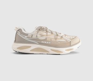 HOKA Womens Huaka Pro Trainers Cream Archival Taupe In Natural, 4