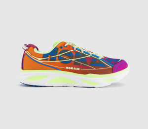 HOKA Mens Huaka Pro Trainers Fuchsia Neon Yuzu In Multi, 10