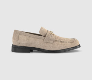 OFFICE Mens Munich Snaffle Loafers Taupe Suede Natural, 9