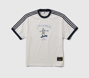 adidas Mens x Thrasher Gonz Ringer Tee Core White