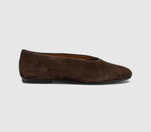 Vagabond Womens Aleya Ballet Pumps Coffee Suede Brown, 3