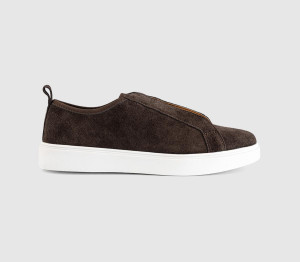 OFFICE Mens Concord Slip On Trainers Brown Suede, 10