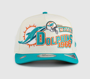 New Era 9fifty A-frame Cap Miami Dolphins Otc In White, One Size
