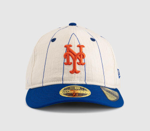 New Era Retro Crown 59fifty Cap New York Mets Otcxwh In White, 7 1/8